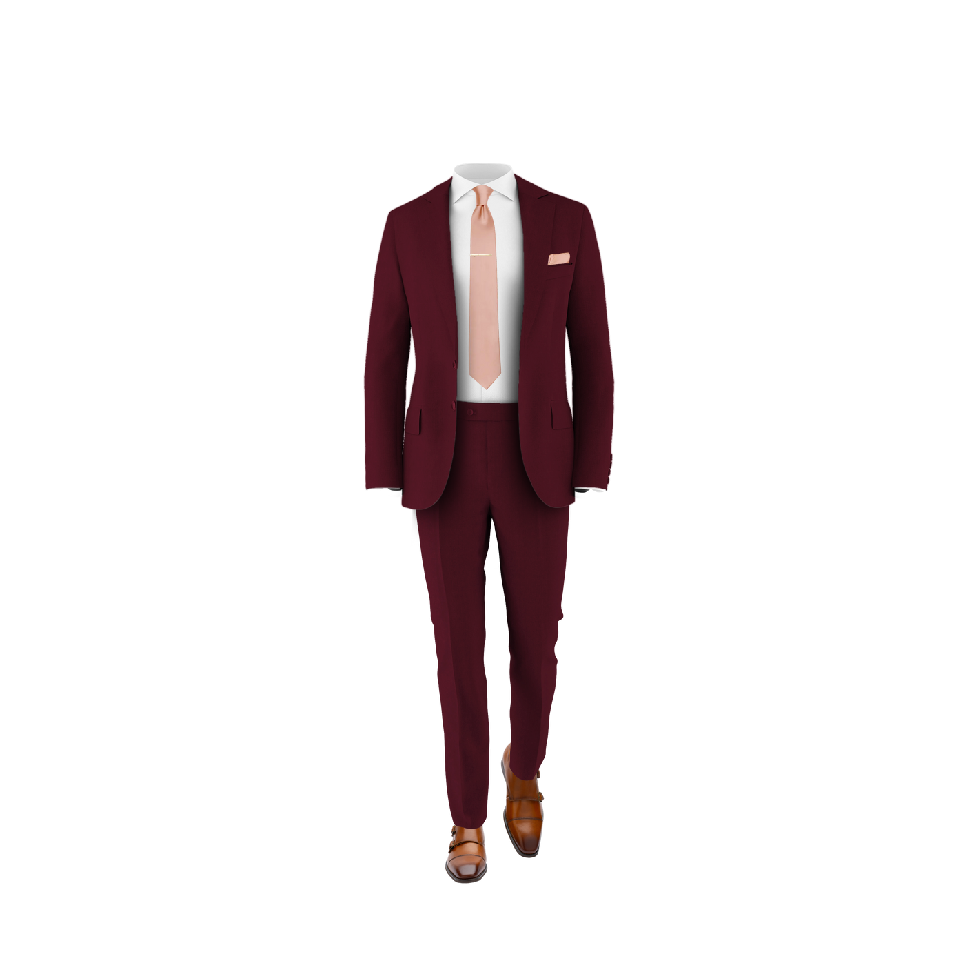 Elegant Burgundy Solid Color Vest Single Breasted Men's Vest main image 0