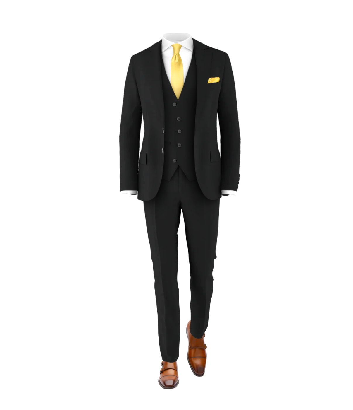 Black Suit & Light Gold Tie | Suits & Tuxedos for Weddings Black Suit & Light Gold Tie | Suits & Tuxedos for Weddings