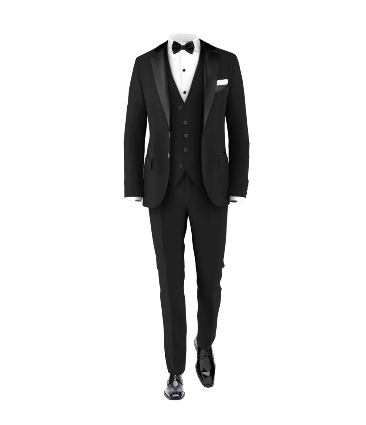 Black Tuxedo Black Tie Men's Piece Wedding Suit