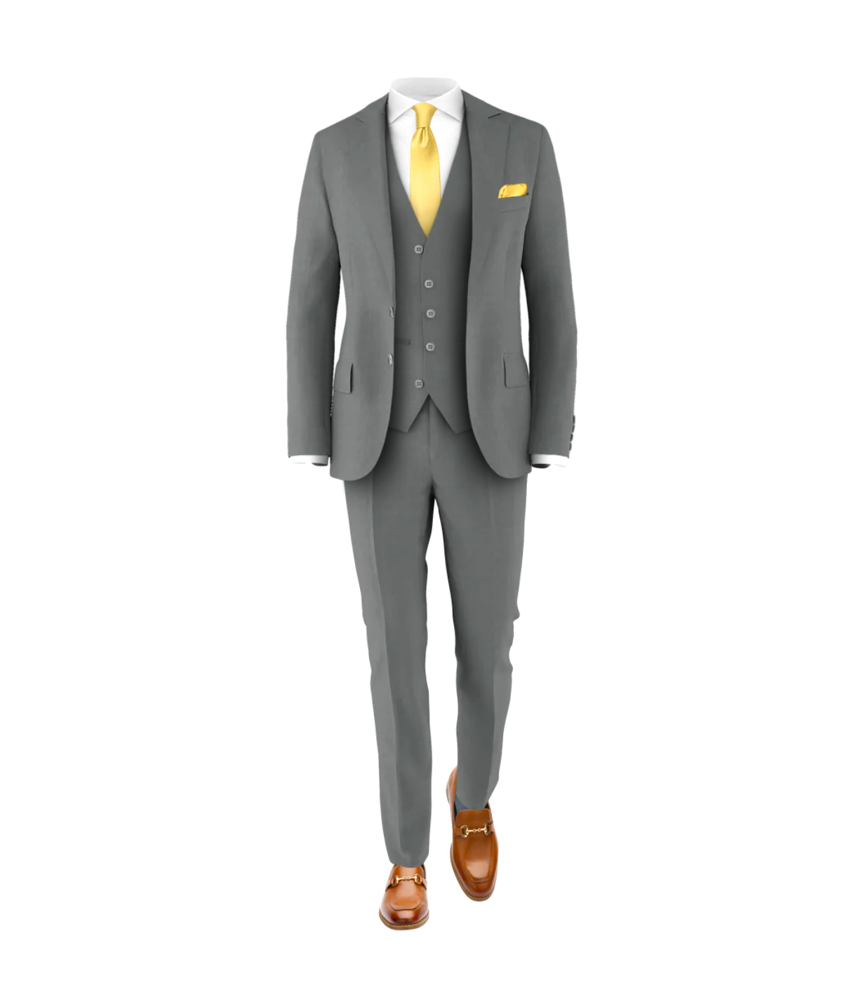 Medium Grey Suit & Light Gold Tie | Men's Suits & Tuxedos Medium Grey Suit & Light Gold Tie | Men's Suits & Tuxedos