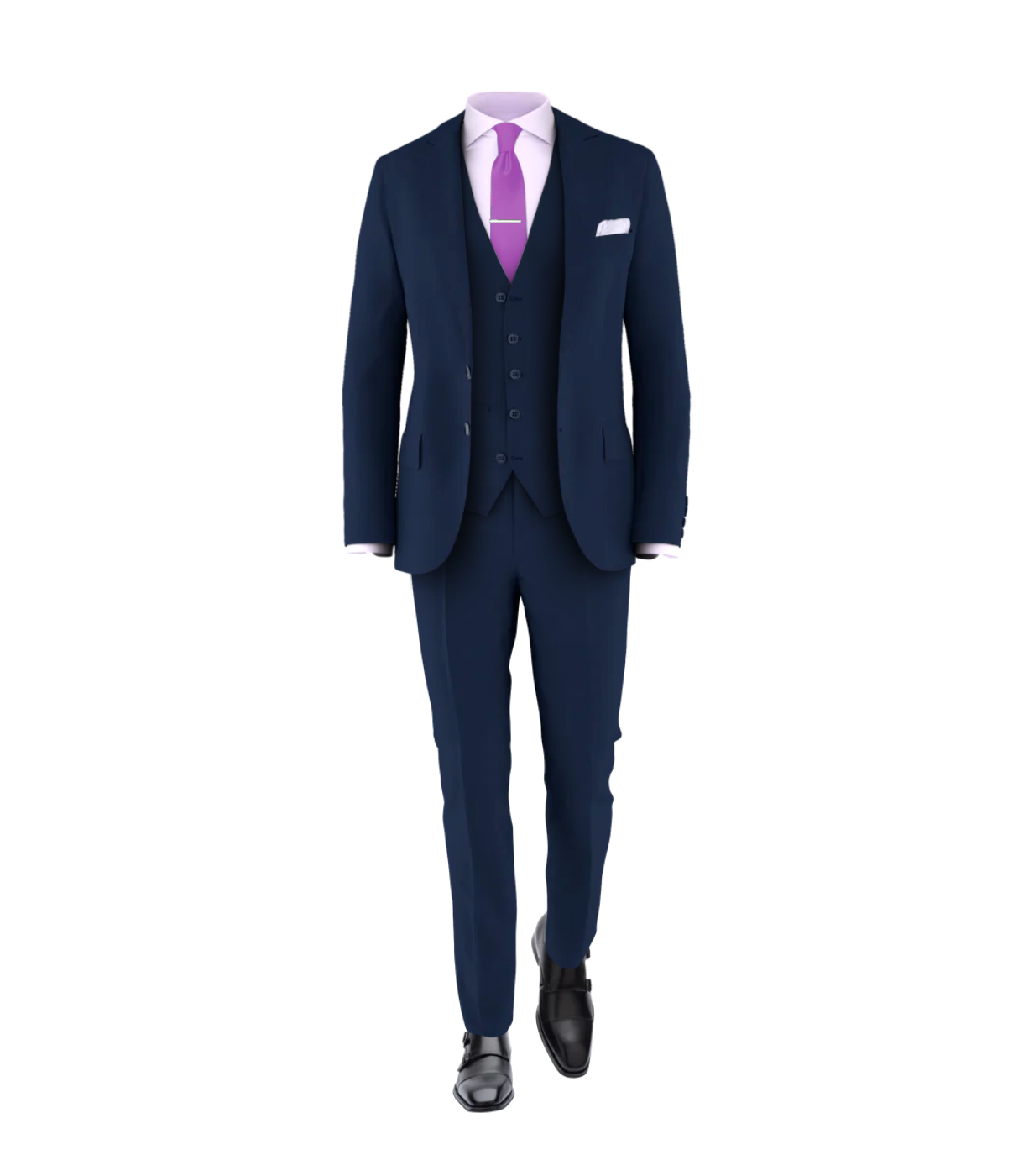 Navy Suit & Purple Tie Navy Suit & Purple Tie