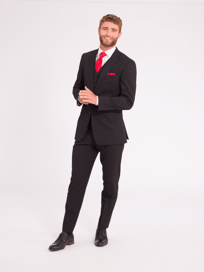 Black Men s Suit Groomsmen Wedding Tuxedo s 3 Piece Suits