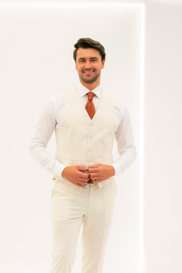 Tan Suit Vest