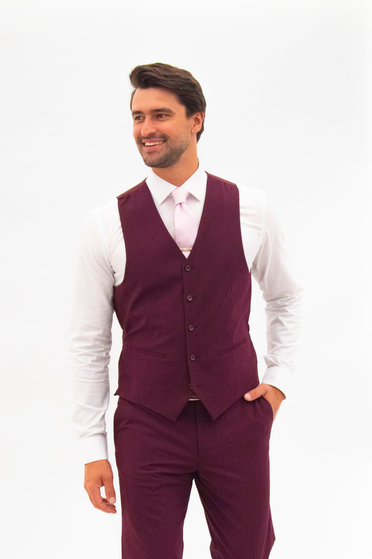 Burgundy Suit Vest