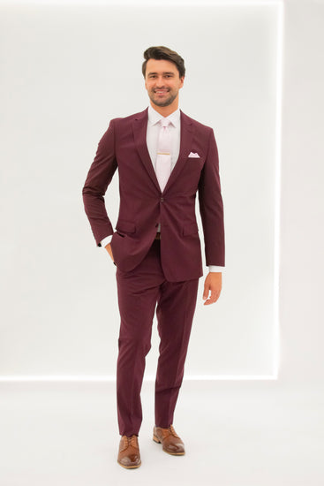 Men's Burgundy Suit Jacket