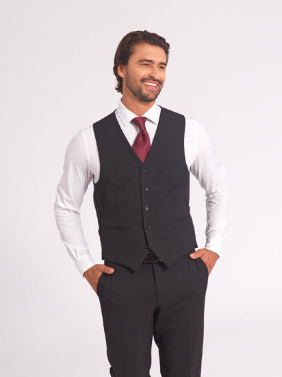 Men's Black Suit Vest | Affordable & Comfortable 42 / Extra Long / Black Men's Black Suit Vest | Affordable & Comfortable 42 / Extra Long / Black