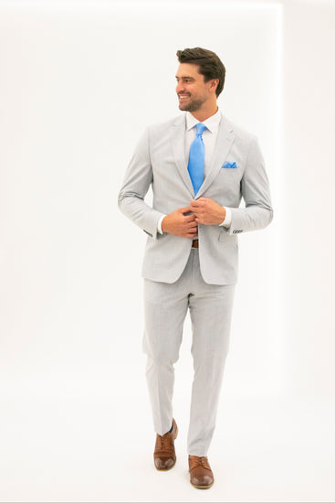 Silver Grey Men's Suit | Groomsmen Wedding Tuxedo's | Vested Silver Grey Men's Suit | Groomsmen Wedding Tuxedo's | Vested