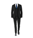 Black Suit & Navy Tie Black Suit & Navy Tie