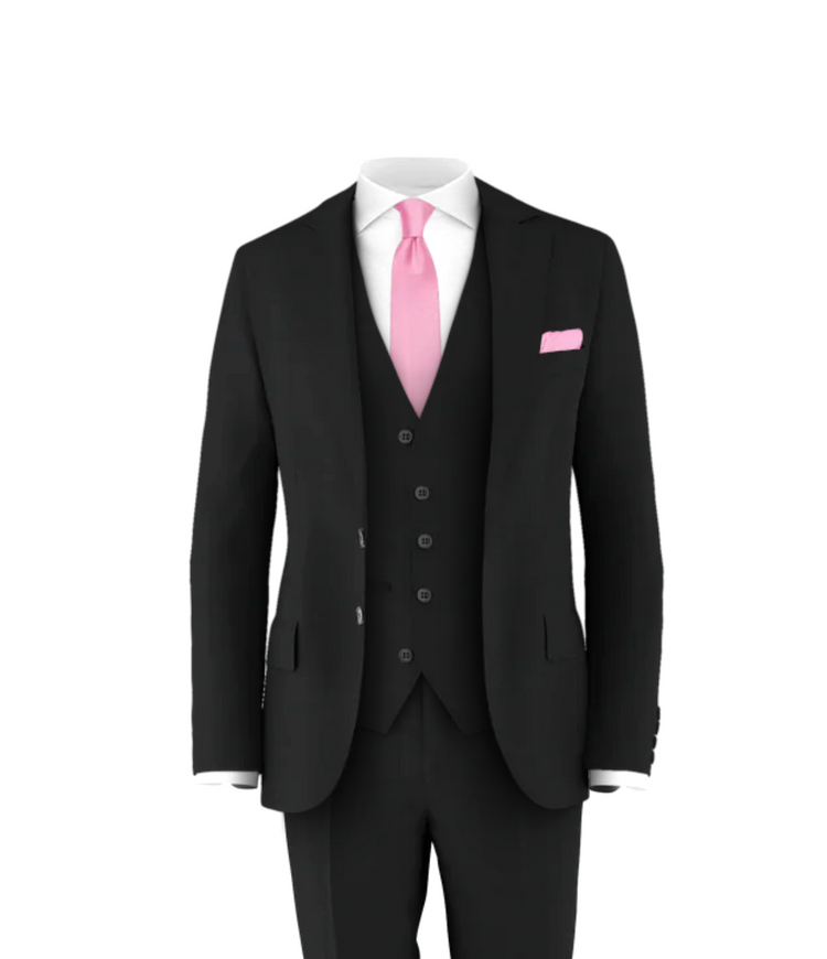 Black Suit Pink Tie