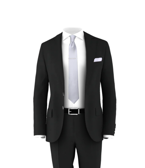 Black Suit & Silver Tie | Suits & Tuxedos for Weddings Black Suit & Silver Tie | Suits & Tuxedos for Weddings