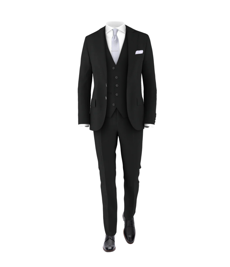 Black Suit & Silver Tie | Suits & Tuxedos for Weddings Black Suit & Silver Tie | Suits & Tuxedos for Weddings