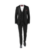 Black Tuxedo Suit Burgundy Tie