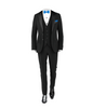Black Tuxedo Suit Cobalt Blue Tie