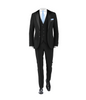 Black Tuxedo Suit Powder Blue Tie