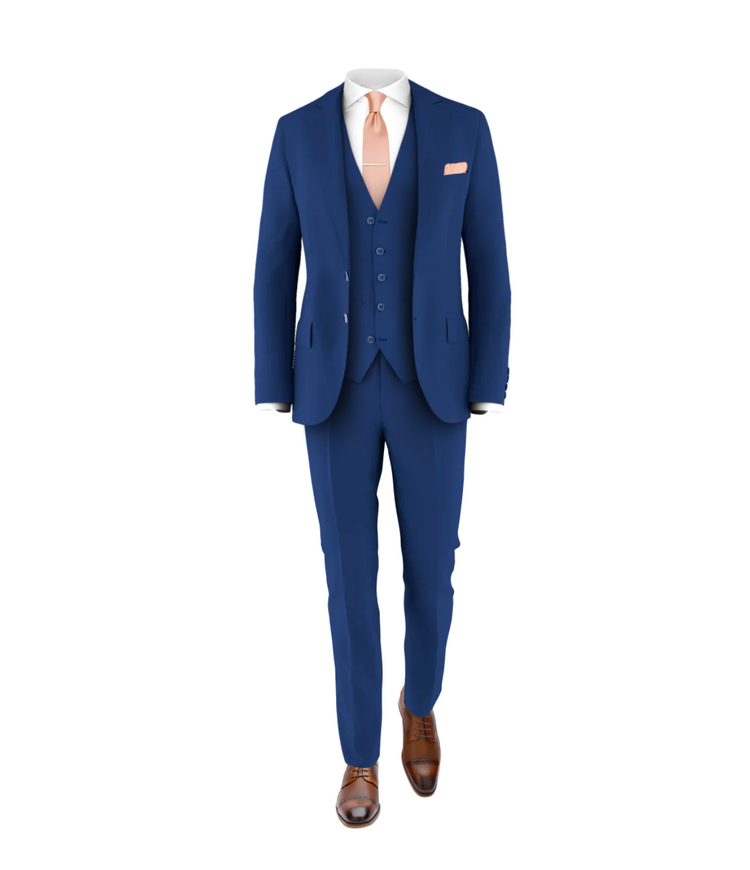 Blue Suit Blush Tie