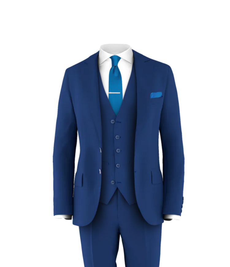 Blue Suit Cobalt Blue Tie