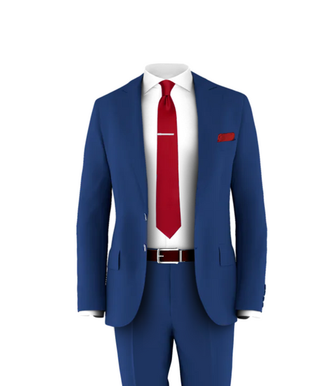blue dress shirt red tie Navy Suit with a Light Blue Shirt and Red Tie