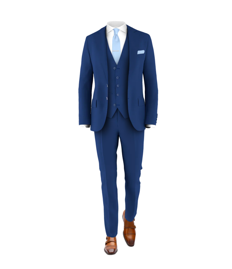 Blue Suit Powder Blue Tie