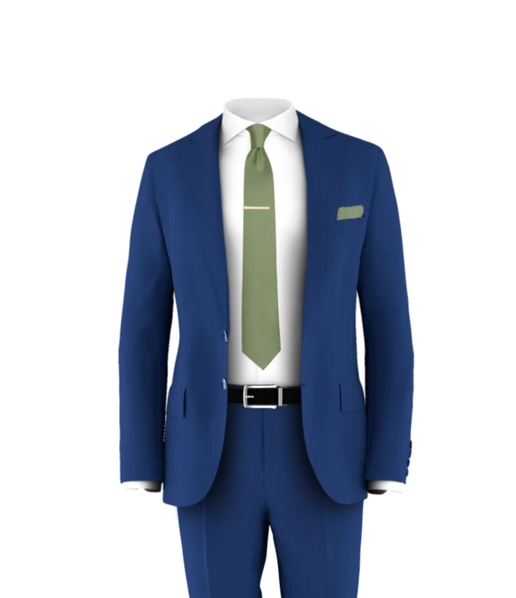 Blue Suit Sage Tie