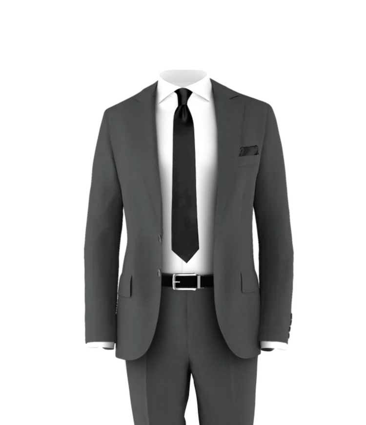 Charcoal Suit Black Tie