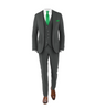 Charcoal Suit Green Tie