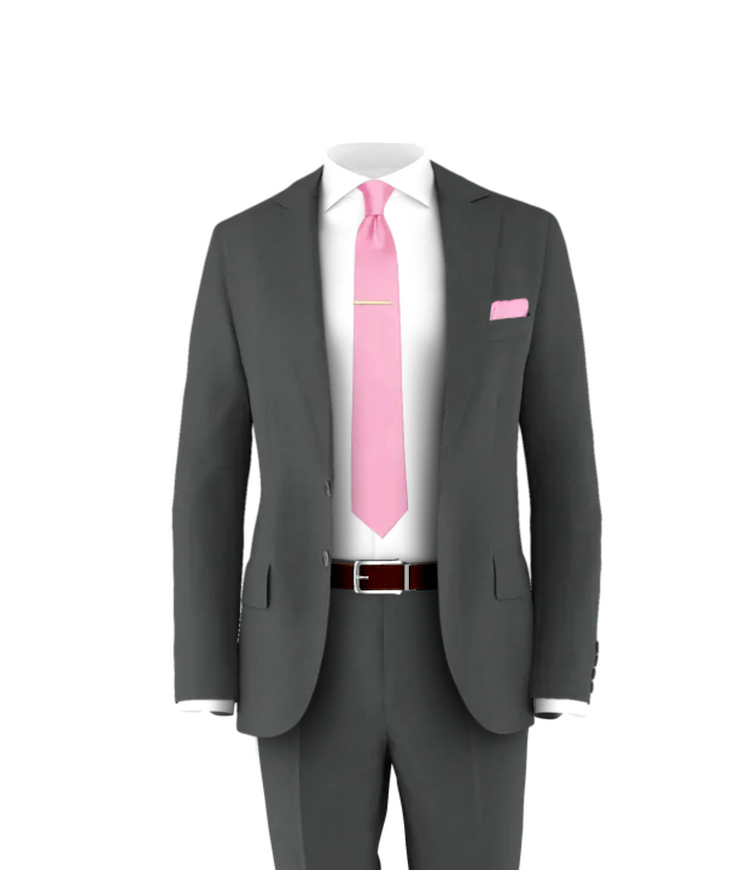 Charcoal Grey Suit With Pink Shirt Blazer Combination Grey Coat