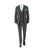 Charcoal Suit Turquoise Tie
