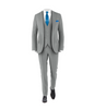 Light Grey Suit Cobalt Blue Tie