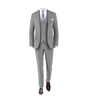 Light Grey Suit Lavendar Tie