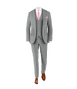 Light Grey Suit Pink Tie