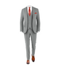 Light Grey Suit Rust Tie