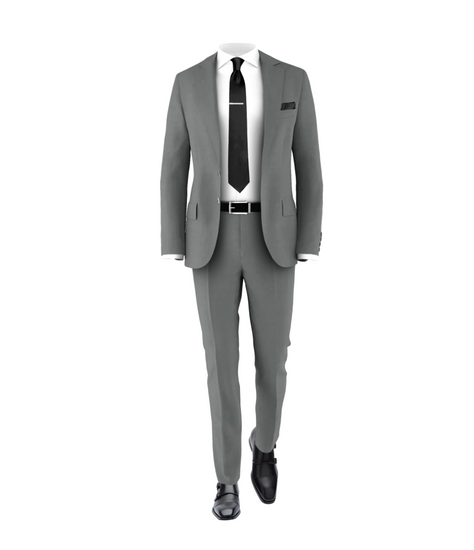 Medium Grey Suit & Black Tie | Wedding Suit & Tuxedo Medium Grey Suit & Black Tie | Wedding Suit & Tuxedo