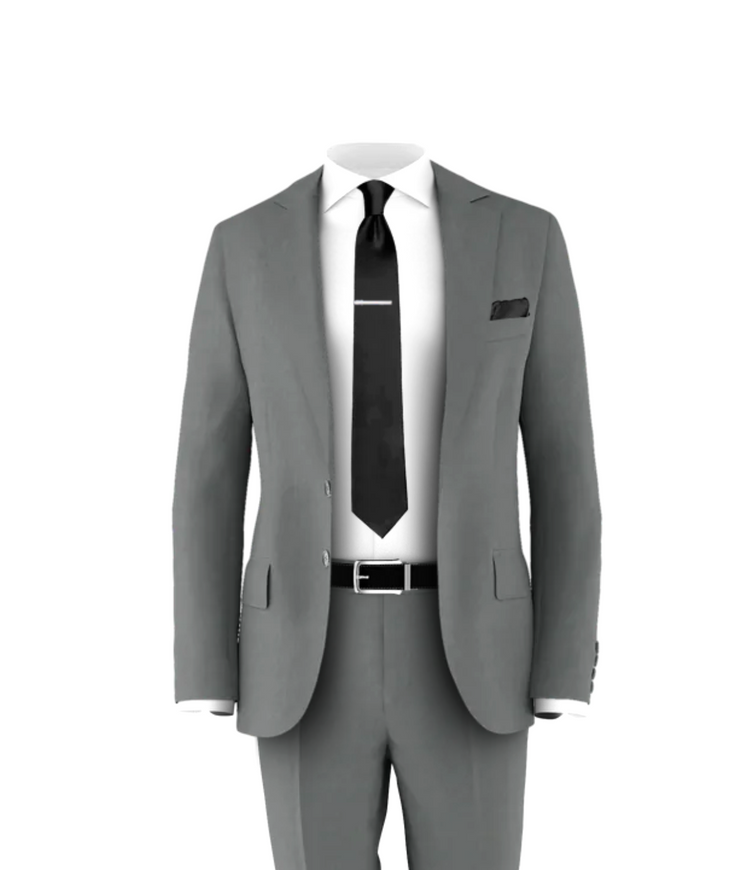 Medium Grey Suit & Black Tie | Wedding Suit & Tuxedo Medium Grey Suit & Black Tie | Wedding Suit & Tuxedo