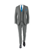 Medium Grey Suit Cobalt Blue Tie
