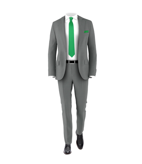 green dress and grey suit Green Dress Gray Suit