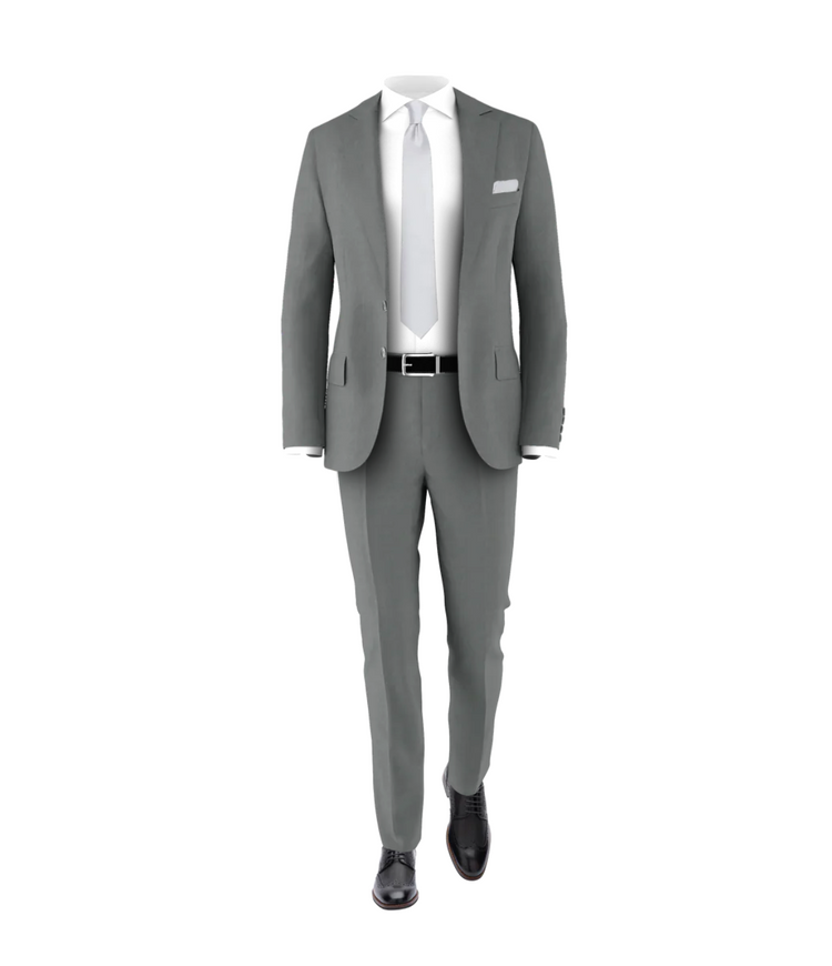 Medium Grey Suit Grey Tie