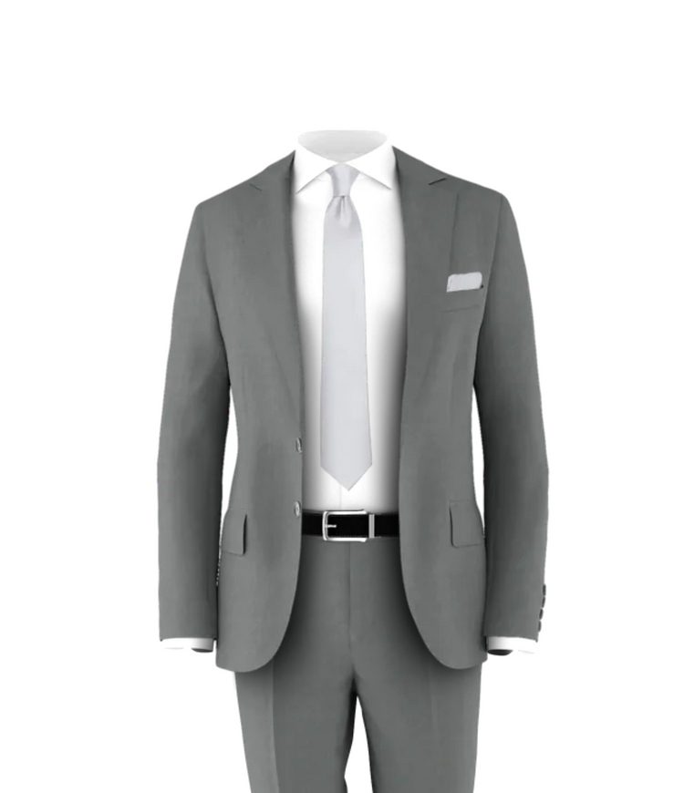 Medium Grey Suit Grey Tie