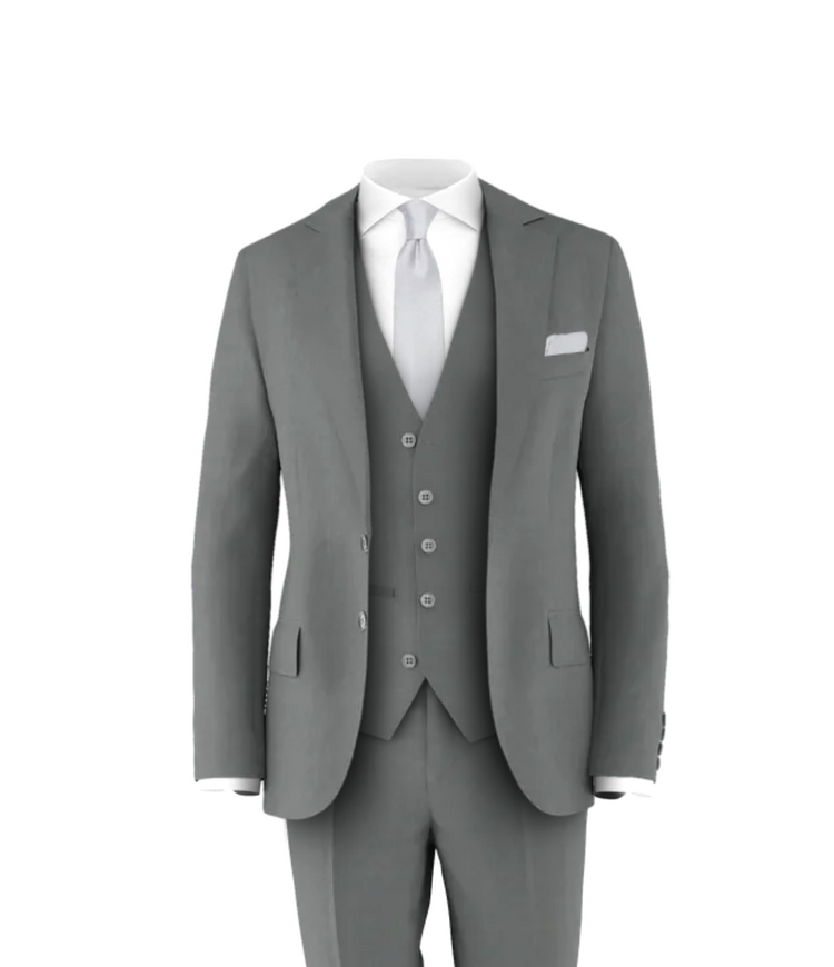 Medium Grey Suit Grey Tie