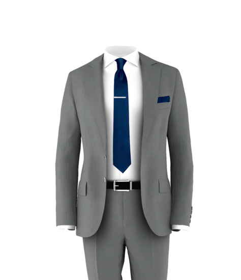 Medium Grey Suit & Navy Tie | Wedding Suit & Tuxedo Medium Grey Suit & Navy Tie | Wedding Suit & Tuxedo