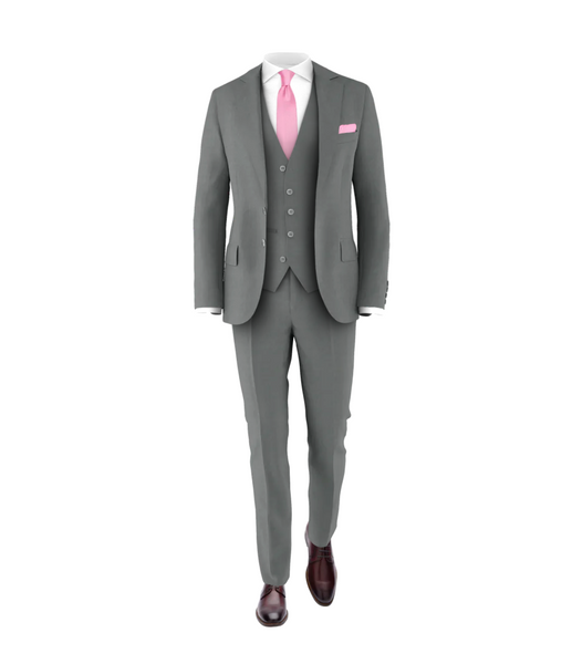 grey dress shirt pink tie Pink Tie with Grey Plaid Suit Outfits (3 ideas & outfits)
