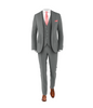 Medium Grey Suit Rose Tie