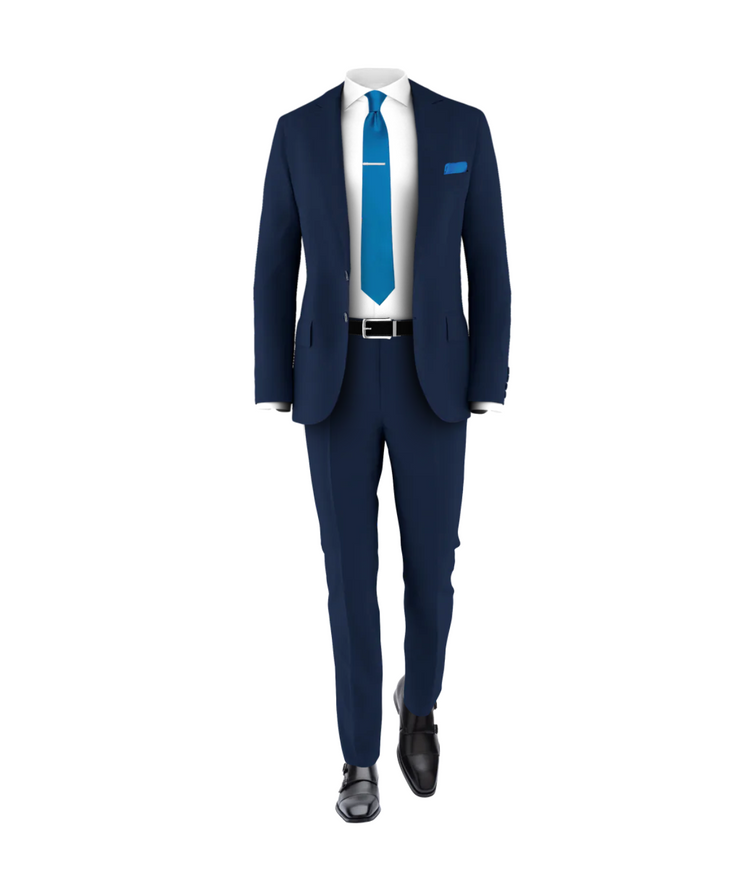 Navy Suit Cobalt Blue Tie