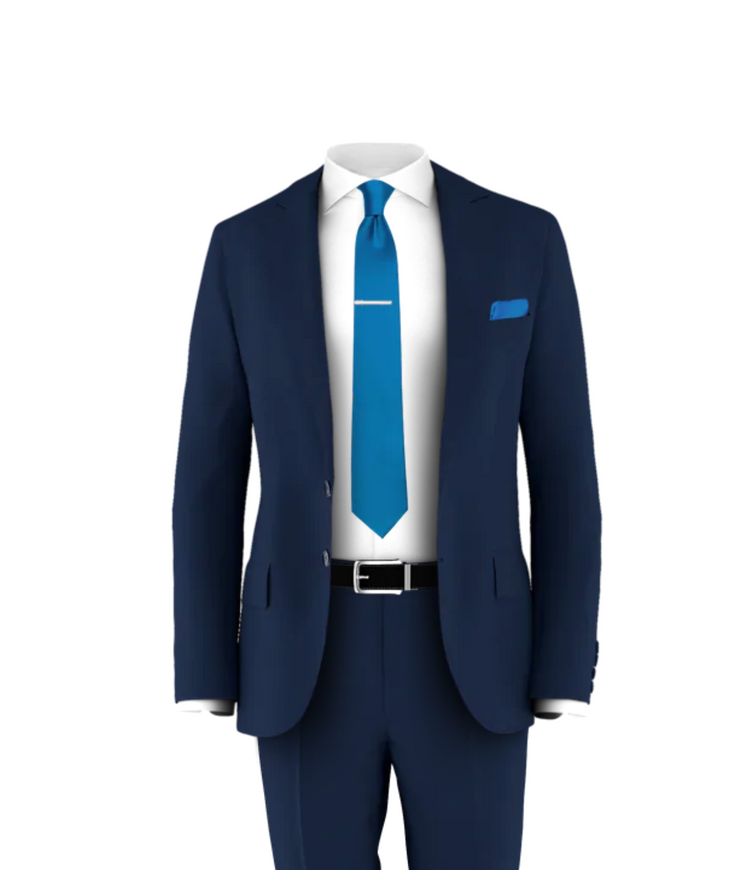 Navy Suit Cobalt Blue Tie