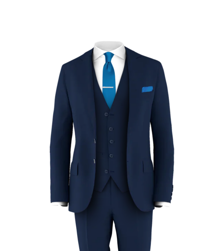 Navy Suit Cobalt Blue Tie