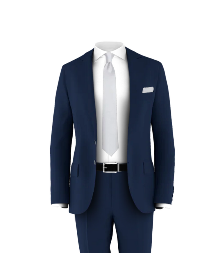 Navy Suit Grey Tie