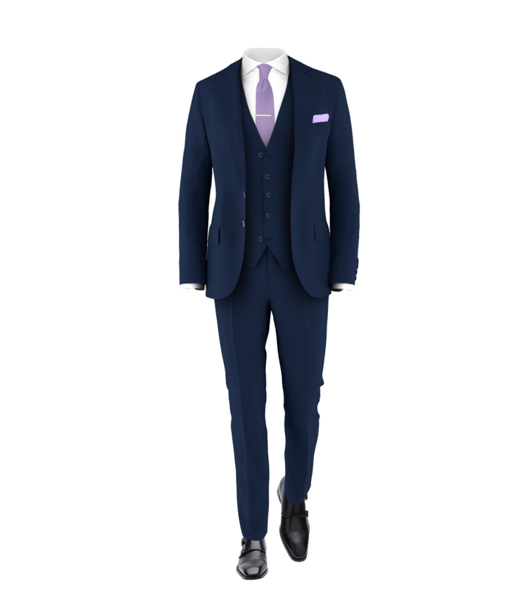 Navy Suit Lavender Tie