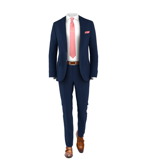 Navy blue tuxedo with rose gold discount