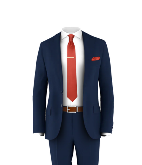 Navy Suit Rust Tie Affordable Wedding Suits Tuxedos