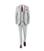 Silver Suit Burgundy Tie
