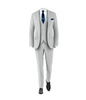 Silver Suit Navy Tie